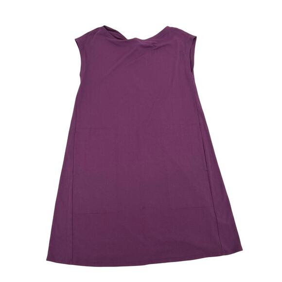 Eileen Fisher Women's Purple Twist Back Short Sleeve Dress Extra Small - Picture 6 of 8